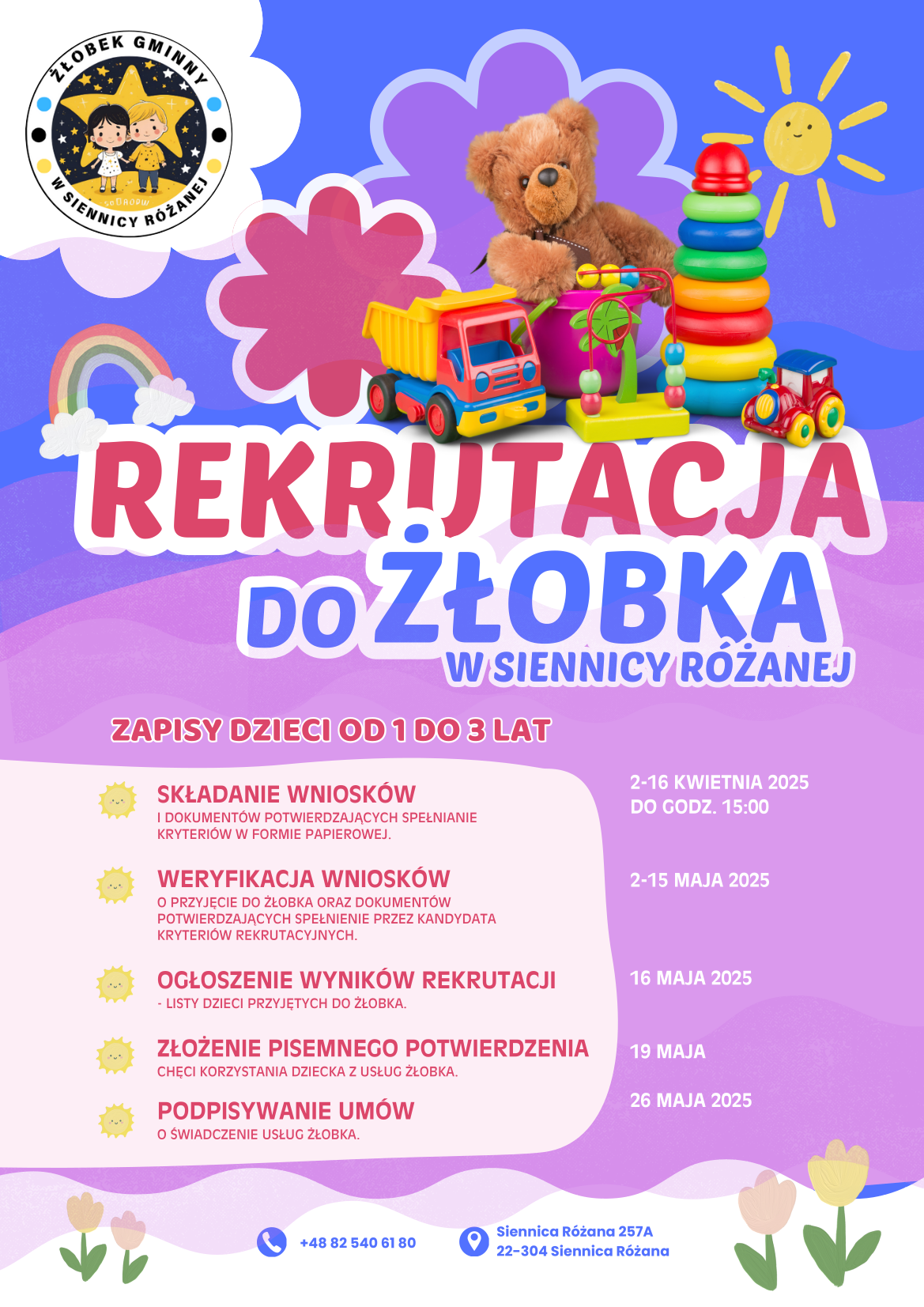 Baner informacyjny - rekrutacja do żłobka