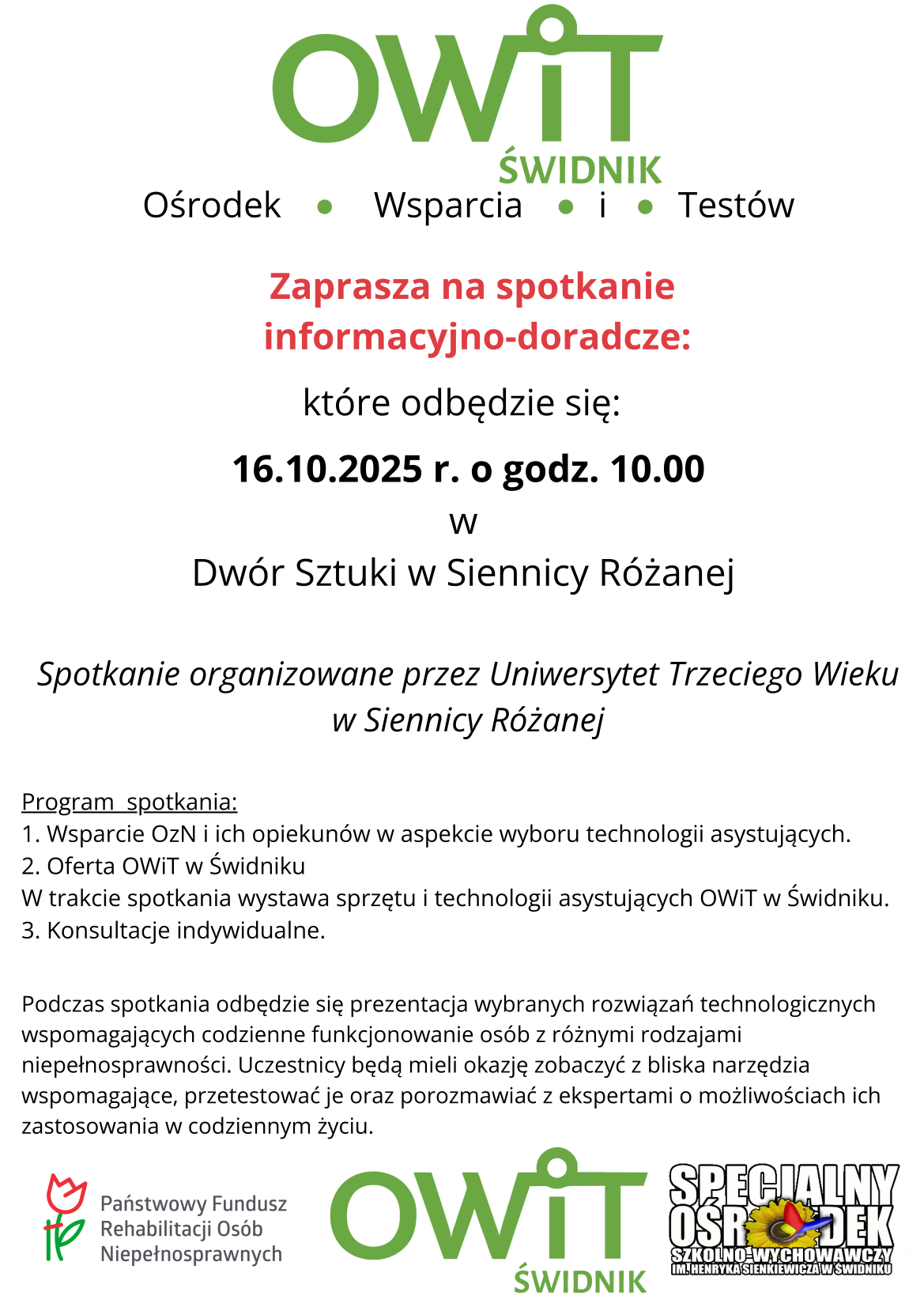Spotkanie informacyjno -doradcze