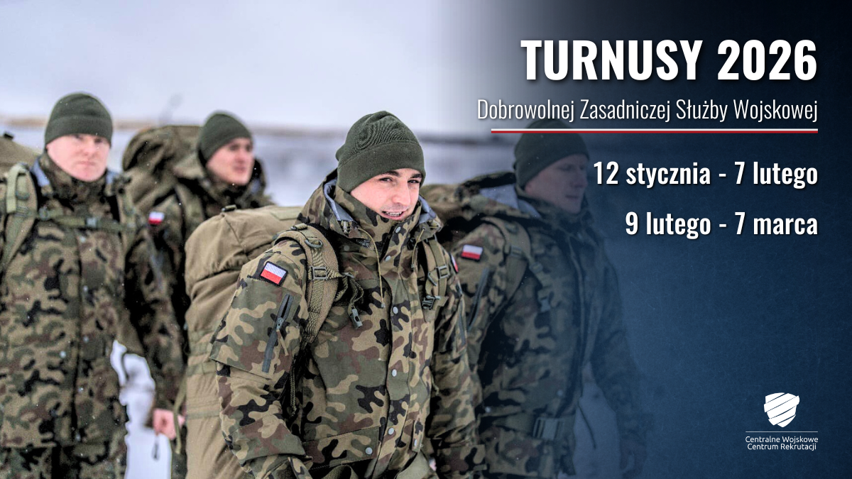 Plakat - turnus dobrowolna zasadnicza służba wojskowa