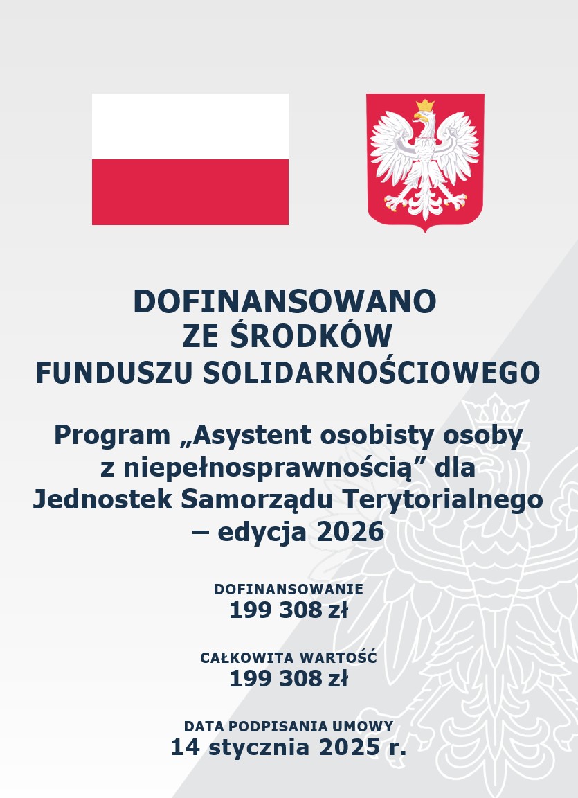 Asystent osobisty osoby z niepełnosprawnością plakat