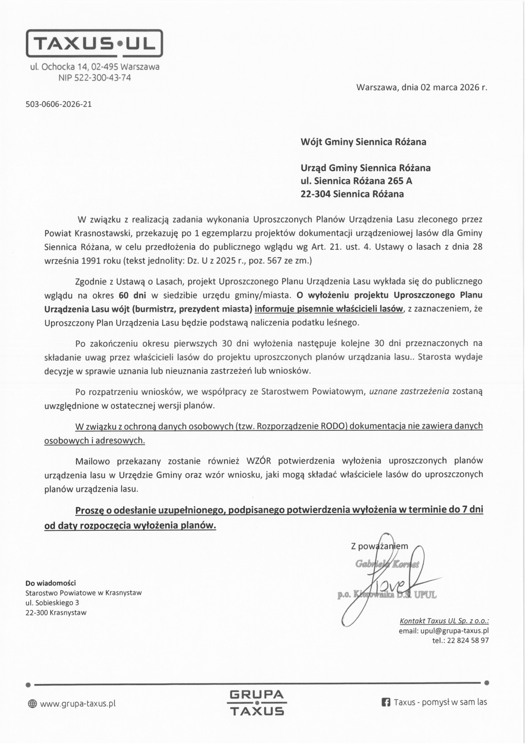 Uproszczony plan Urządzenia Lasu