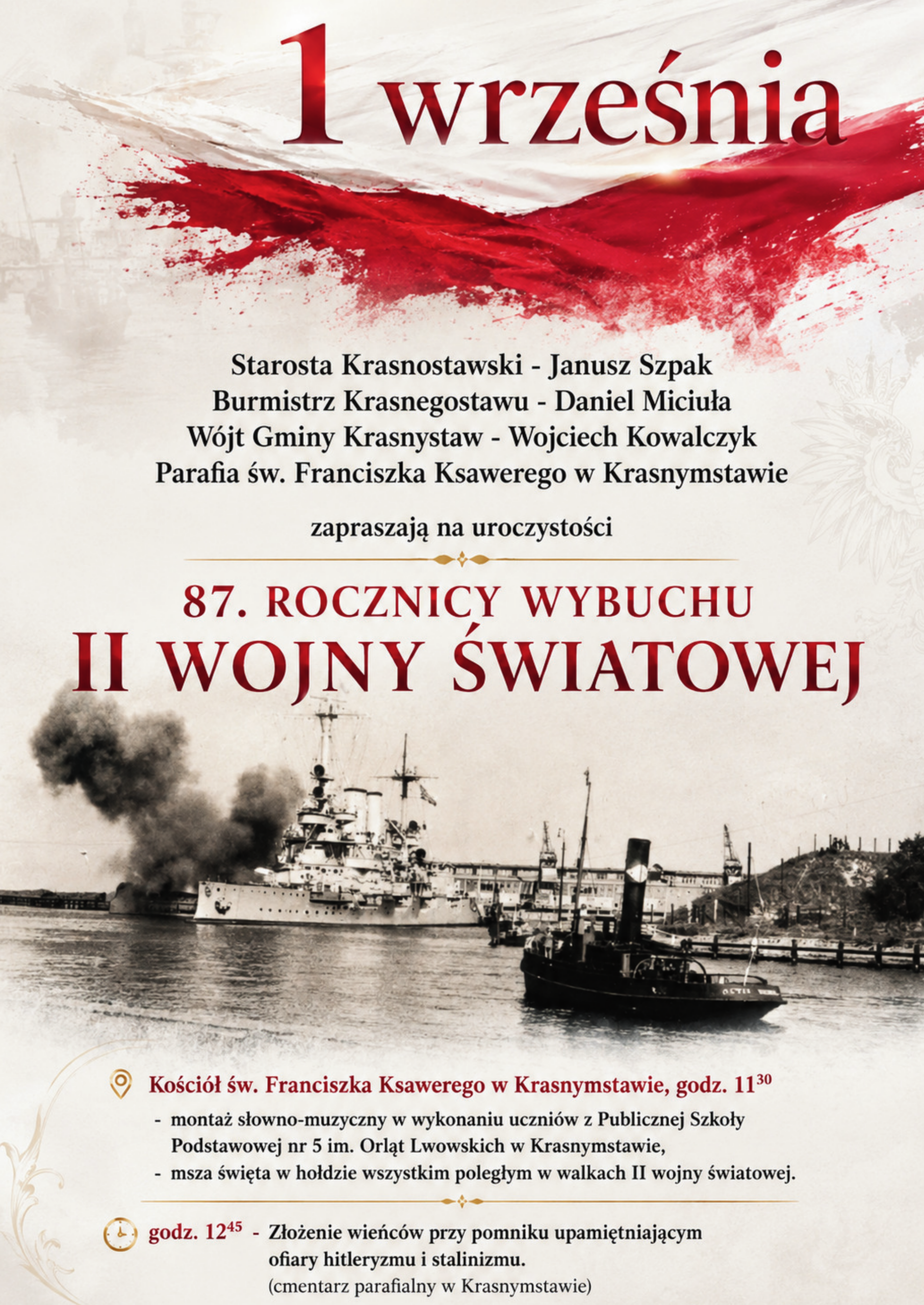 Uroczystości 87 Rocznicy Wybuchu II Wojny Światowej